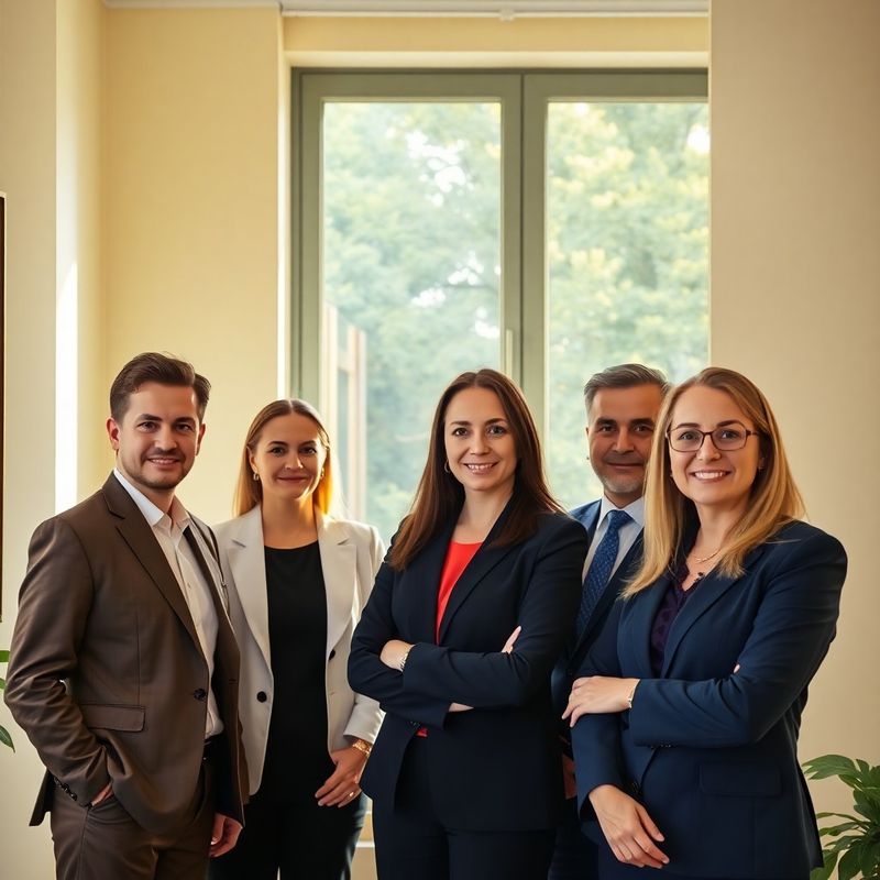 Portret de echipă al consultanților InsightBeacon într-un birou luminos din Oradea